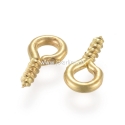Screw eye pin peg bail, golden color, 8x4x1mm, 1pc