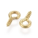Screw eye pin peg bail, golden color, 8x4x1mm, 1pc