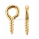 Screw eye pin peg bail, golden color, 8x4x1mm, 1pc