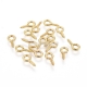 Screw eye pin peg bail, golden color, 8x4x1mm, 1pc