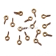 Screw eye pin peg bail, antique bonze color, 8x4x1mm, 1pc