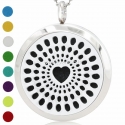 Aromatherapy essential oil diffuser pendant "Heart", 30 mm, 1 pc