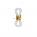 Eyeglasses chain holder, gold plated white, 20x6mm, 1pc