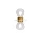 Eyeglasses chain holder, gold plated white, 20x6mm, 1pc