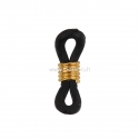 Eyeglasses chain holder, gold plated black, 20x6mm, 1pc