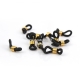 Eyeglasses chain holder, gold plated black, 20x6mm, 1pc