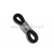 Eyeglasses chain holder, silver tone black, 20x6mm, 1pc