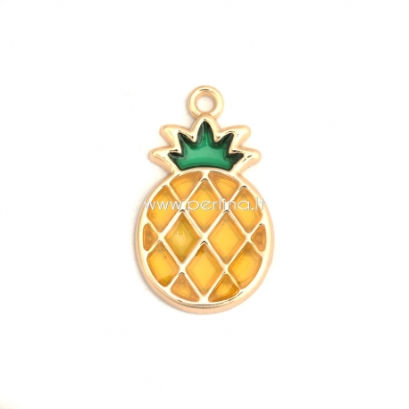 Pendant "Pineapple", gold plated, 28x17 mm