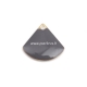 Pendant "Fan shaped", gray gold plated, 13x12 mm