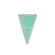 Pendant "Triangle", light green gold plated, 22x13 mm