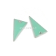 Pendant "Triangle", light green gold plated, 22x13 mm