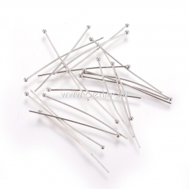 Ball head pin, 304 stainless steel, steel, 40x0,7 mm, 1 pc