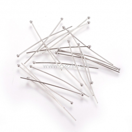 Ball head pin, 304 stainless steel, steel, 40x0,7 mm, 1 pc