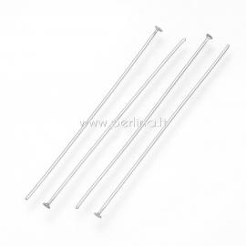 Flat head pin, 304 stainless steel, steel, 50x0,7 mm, 1 pc