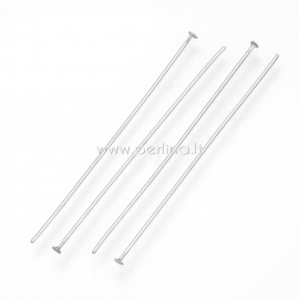 Flat head pin, 304 stainless steel, steel, 50x0,7 mm, 1 pc