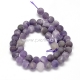 Natural amethyst gemstone bead, frosted, 10 mm, 1 pc