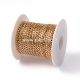 Stainless steel twisted chain, golden, 4~5x3x0.8 mm, 10 cm