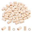 Wood bead, natural wood color, cylinder, 30x19~20 mm, 1 pc