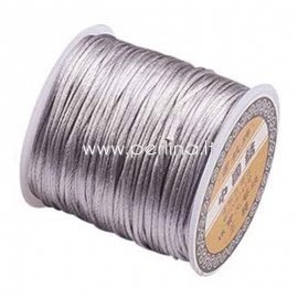 Nylon thread, light grey, 1 mm, 1 roll/75 m