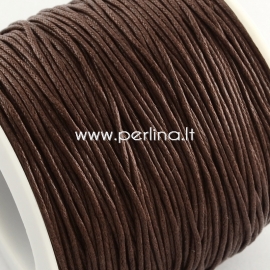 Wax cotton cord, coconut brown, 1 mm, 1 m