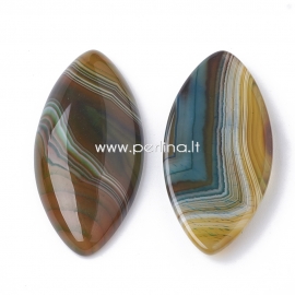 Natural Brazilian agate cabochon, dyed, 40x19,5 mm
