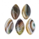Kabošonas, natūralus Brazilijos agatas, dažytas, 40x19,5 mm
