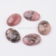 Natural rhodonite cabochon, 18x13 mm