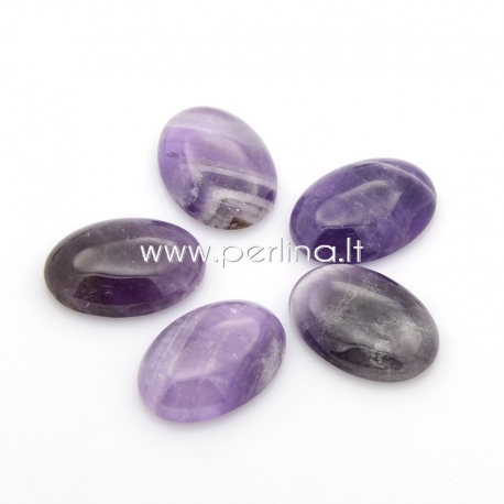 Natural amethyst cabochon, 25x18 mm