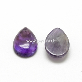 Natural amethyst cabochon, drop, 25x18 mm
