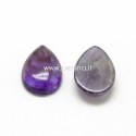 Natural amethyst cabochon, drop, 25x18 mm