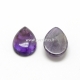 Natural amethyst cabochon, drop, 25x18 mm