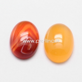 Natural carnelian cabochon, 12 mm