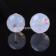 Food grade silicone bead, clear with multicolor bubbles, 15 mm, 1 pc