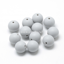 Food grade silicone bead, light grey, 12 mm, 1 pc
