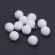 Acrylic solid bead, white, 8 mm, 1 pc