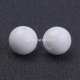 Acrylic solid bead, white, 8 mm, 1 pc