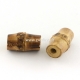Bodhi wood bead, camel color, cylinder, 20,5x10,5~13 mm, 1 pc