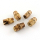 Bodhi wood bead, camel color, cylinder, 20,5x10,5~13 mm, 1 pc