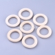 Wood linking ring, natural wood color, 40x8mm, 1pc