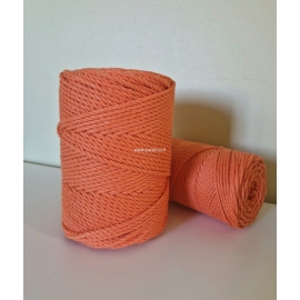 Twisted cotton cord, orange, 4 mm, 170 m