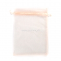 Organza gift bag, champagne, 12,8x18 cm