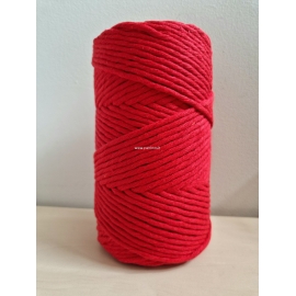 Pasukta medvilninė virvė, raudona sp., 3 mm, 150 m