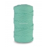 Knitted cotton cord with polyester core, aquamarine, 3 mm, 100 m