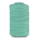 Knitted cotton cord with polyester core, aquamarine, 9 mm, 50 m
