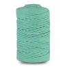 Knitted cotton cord with polyester core, aquamarine, 9 mm, 50 m