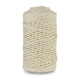 Knitted cotton cord with cotton core, ivory, 3 mm, 100 m