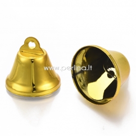 Iron pendant "Christmas Jingle Bell", gold tone, 23,5x26 mm