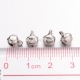 Charm "Christmas Jingle Bell", platinum, 8x6 mm