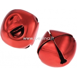 Charm "Christmas Jingle Bell", red, 35 mm