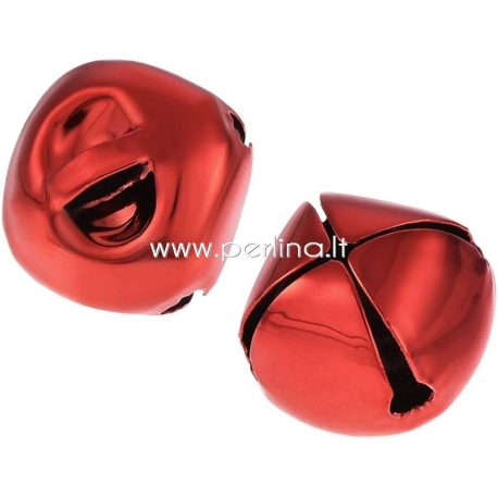 Charm "Christmas Jingle Bell", red, 35 mm